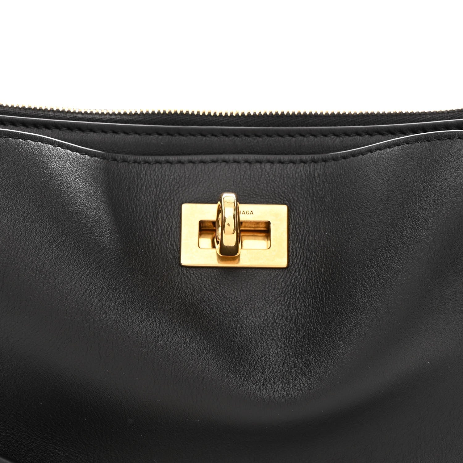 Natural Smooth Calfskin Rodeo Sling Pochette Black