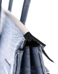 Matte Porosus Crocodile 18K White Gold Diamond Birkin 35 Bleu Brighton