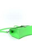 Shiny Box Calfskin Hourglass Top Handle Bag XS Fluo Green