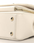Caviar Quilted Small Business Affinity Flap White