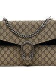 GG Supreme Monogram Medium Dionysus Shoulder Bag Black