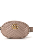 Calfskin Matelasse GG Marmont Belt Bag 85 34 Porcelain Rose