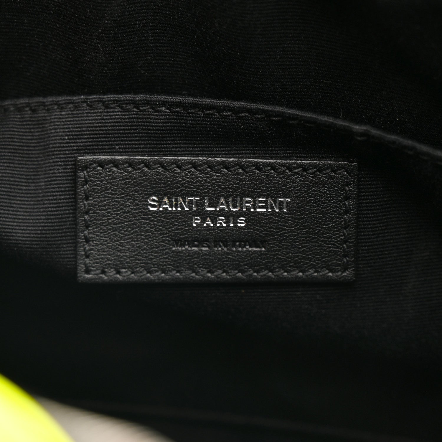 Patent Calfskin Matelasse Monogram Lou Camera Bag Neon Yellow