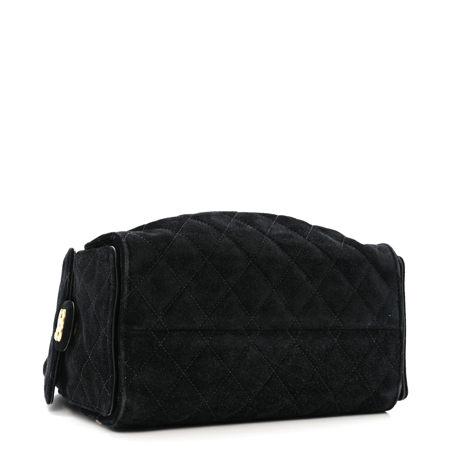 Suede Quilted Small CHNL 25 Handbag Black