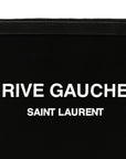 Linen Canvas Rive Gauche Zipped Pouch Black