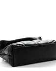 Lambskin Quilted Toy Loulou Puffer Monogram Chain Satchel Black