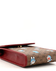 X DORAEMON Mini Vintage GG Supreme Monogram Mini Crossbody Bag Beige Cherry Red