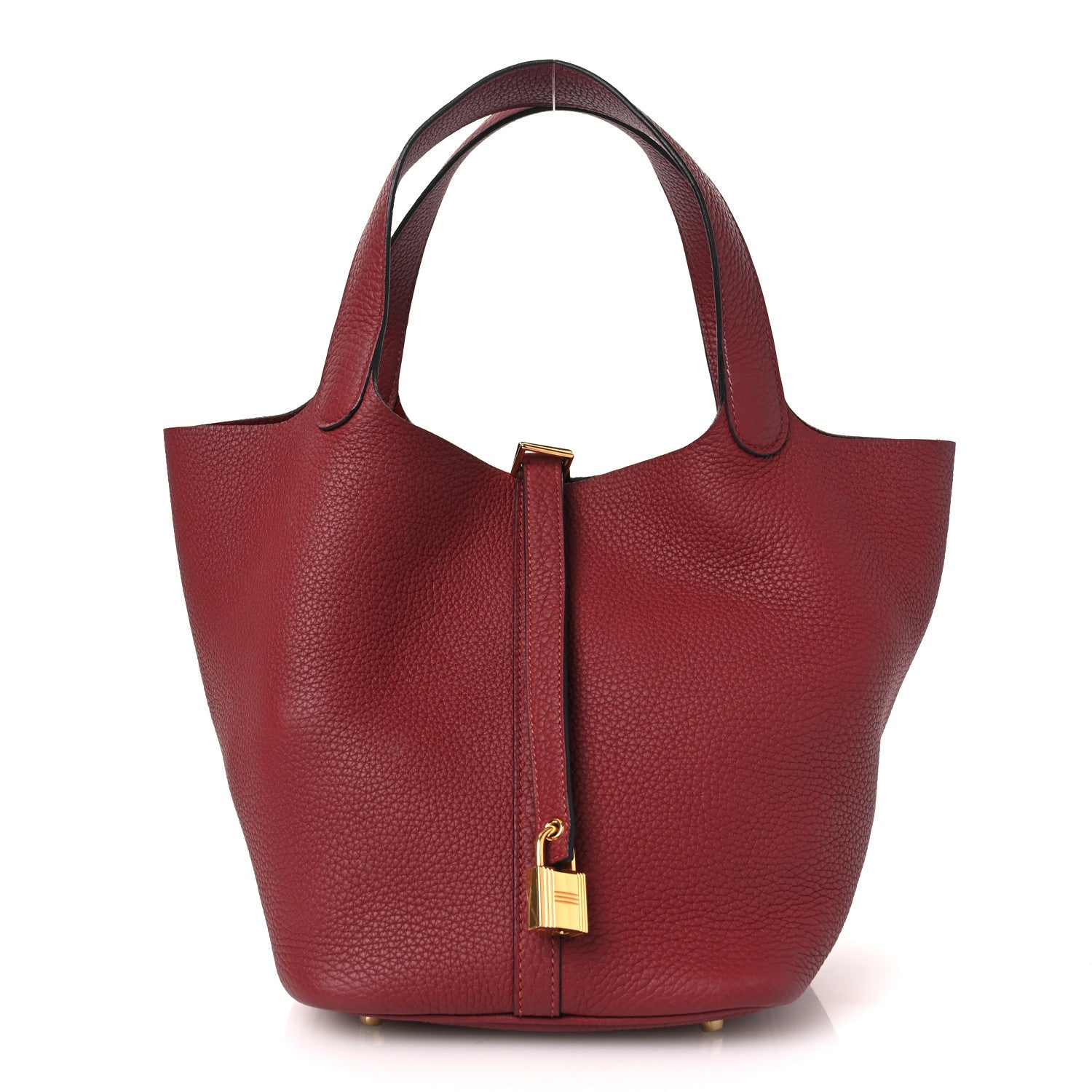 Taurillon Clemence Picotin Lock 22 MM Rouge H
