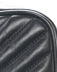 Calfskin Matelasse Monogram Monochrome Lou Camera Bag Black