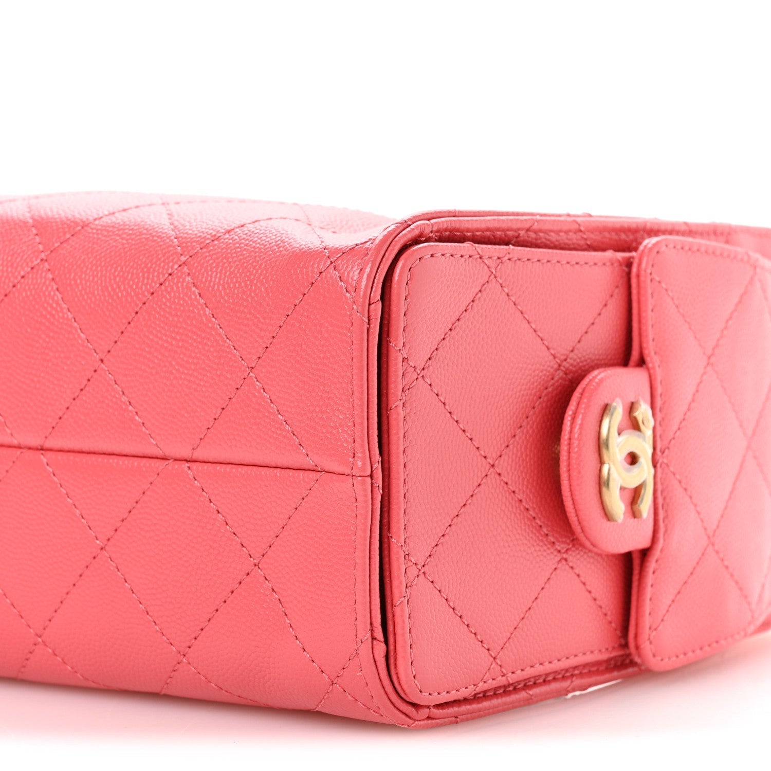 Caviar Quilted Mini CHNL 25 Handbag Coral