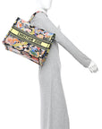 Canvas Zodiac Fantastico Embroidered Medium Book Tote Black Multicolor