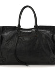 Arena Lambskin Brass Hardware Le City Travel Bag Black