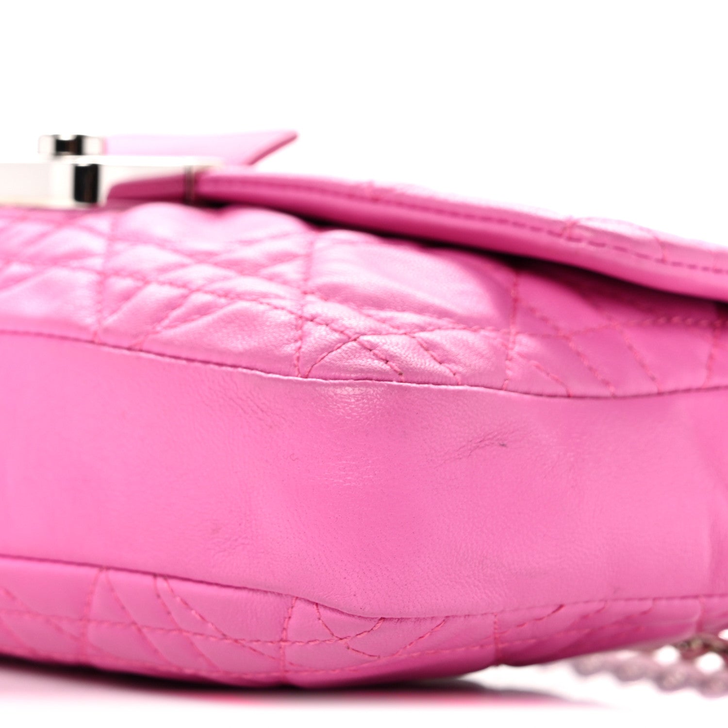 Lambskin Cannage Miss D1OR Promenade Pouch Fuchsia