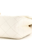 Aged Calfskin Quilted 2.55 Reissue Mini Flap White