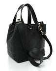 Smooth Calfskin Vintage Flat Macrocannage Small Toujours Vertical Tote Black