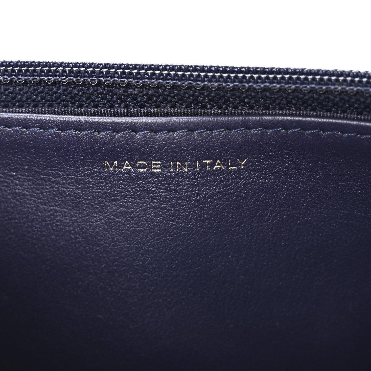 Denim Quilted CHNL 19 Wallet On Chain WOC Blue
