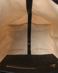 Canvas Mix Nappa Intrecciato Medium Flip Flap Tote Natural Fondant