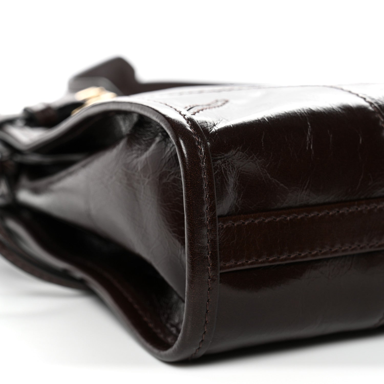 Soft Lux Calfskin Mini Bonnie Dark Brown