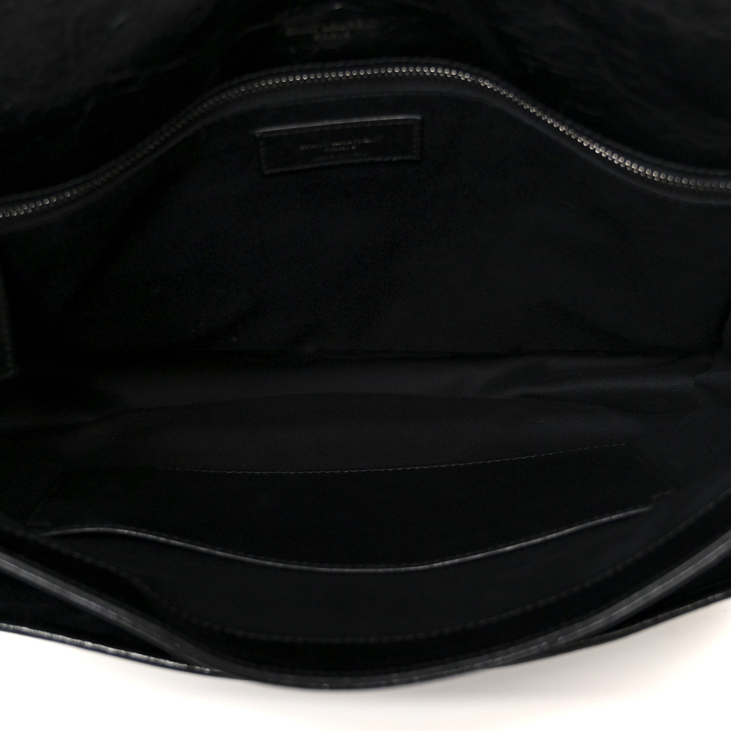 Crinkled Calfskin Matelasse Monogram Large Niki Chain Satchel Black