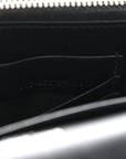Calfskin Crocodile Embossed Monogram Sunset Chain Wallet Black