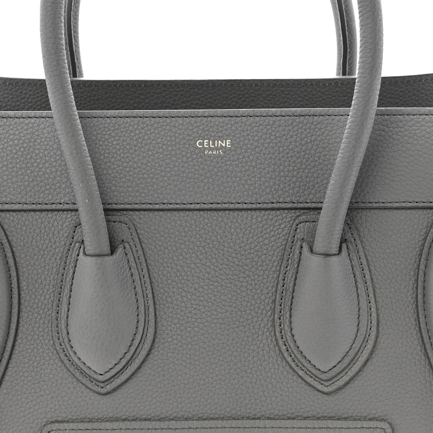 Baby Drummed Calfskin Micro Luggage Kohl