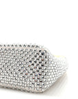 Satin Crystal Mini Re-Edition 2000 Bag White