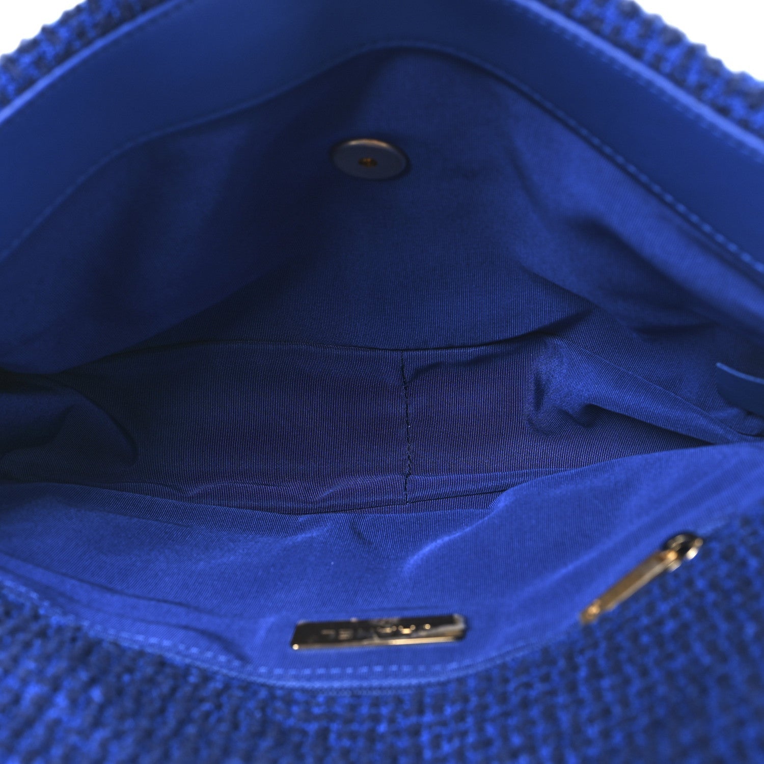 Tweed Quilted Large CHNL 19 Flap Blue