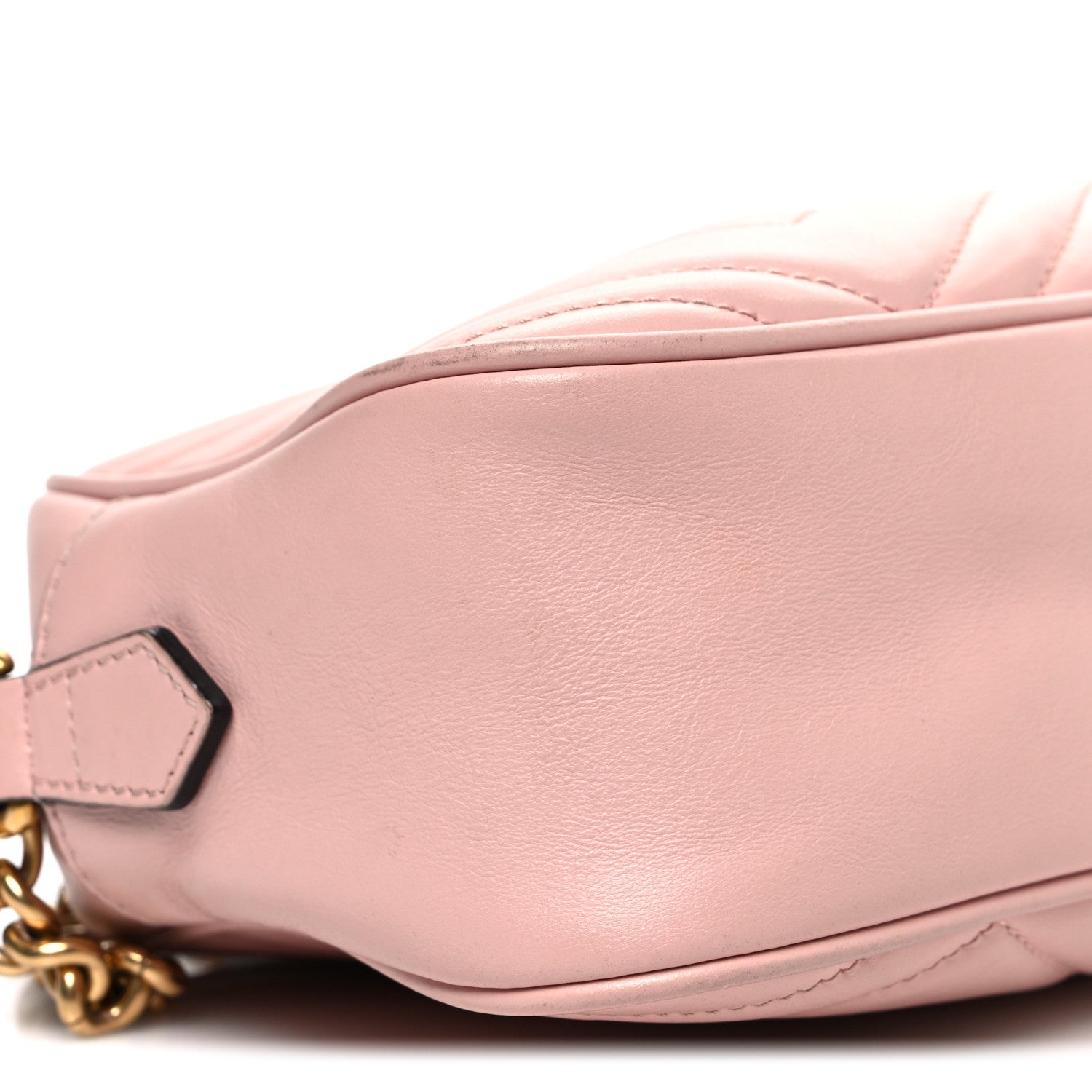 Calfskin Matelasse Small GG Marmont Chain Shoulder Bag Perfect Pink