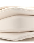 Lambskin Lacquered Quilted Small Trendy CC Dual Handle Flap Bag White