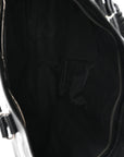 Chevre Silver Metallic Edge Hardware City Black