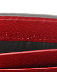 GG Supreme Monogram Tian Chain Wallet Beige Multicolor Red