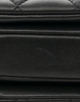 Lambskin Quilted Mini Trendy CC Dual Handle Flap Bag Black