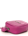 Grain De Poudre Matelasse Monogram Baby Lou Camera Bag Electric Fuxia