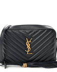 Calfskin Matelasse Monogram Lou Camera Bag Navy