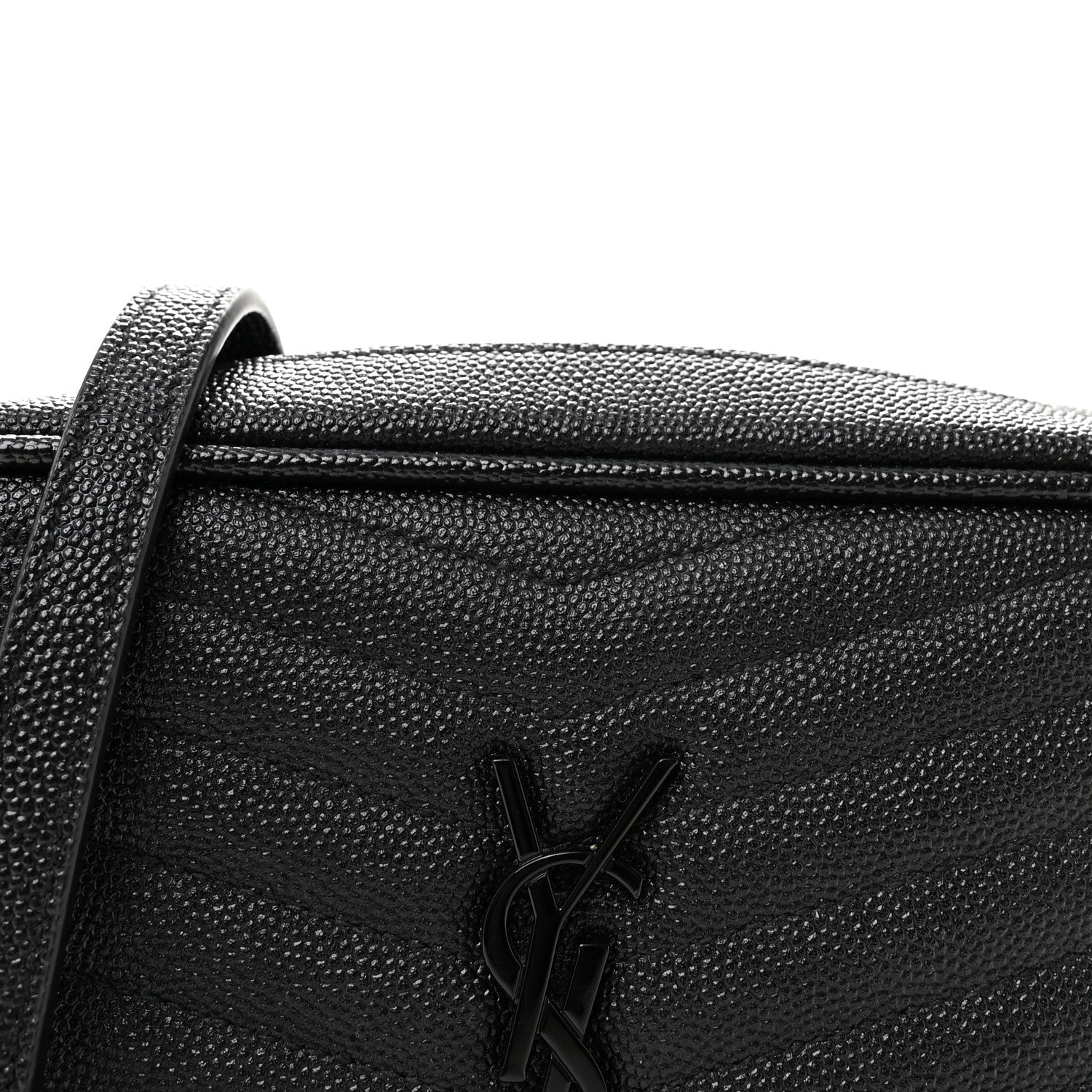 Grain De Poudre Matelasse Monochrome Monogram Mini Lou Camera Bag Black